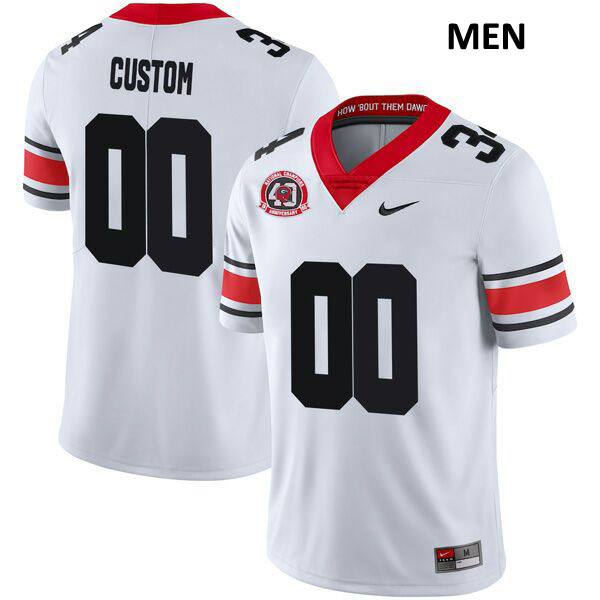 Georgia Bulldogs Men's Custom #00 NCAA 1980 National Champions 40th Anniversary Alternate Limited Authentic White Nike Stitched College Football Jersey DTS0456OA